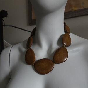Vintage Brown Stone Necklace